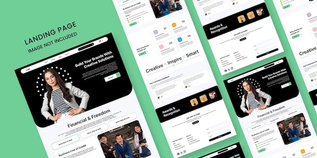 Página de aterrizaje del sitio web de la agencia de marca