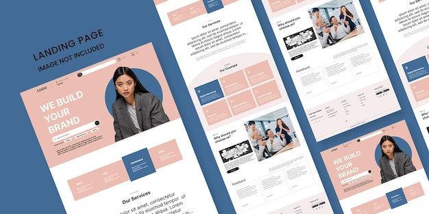 Página de aterrizaje del sitio web de la agencia de marca