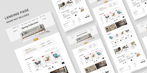 Página de aterrizaje del sitio web interior