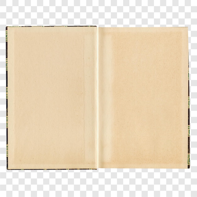 Página en blanco del libro transparente