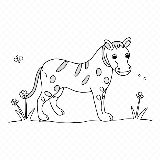 Pagina da colorare Cute zebre dei cartoni animati