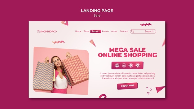 Página de destino do modelo Black Friday