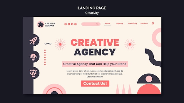 Pagina di destinazione della creatività
