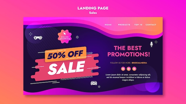 Pagina di destinazione delle offerte di vendita
