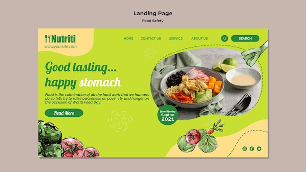 Pagina di destinazione per la sicurezza alimentare