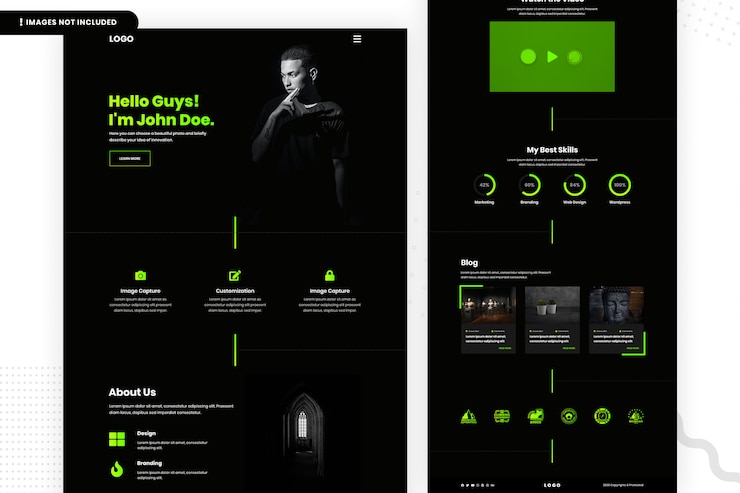 PSD página do site de designer