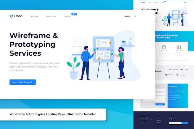 Página inicial da colaboração de wireframing