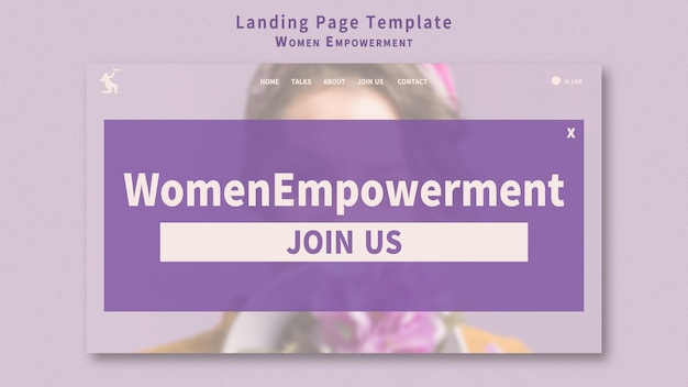 PSD página inicial do empoderamento feminino