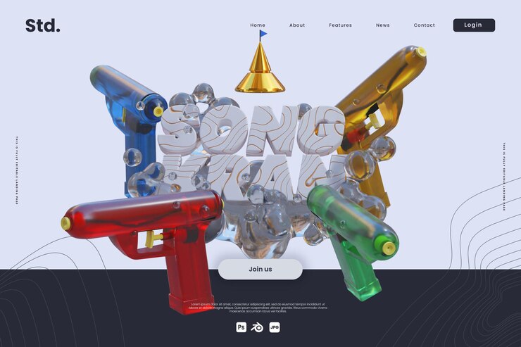 PSD página de inicio de la ceremonia de songkran