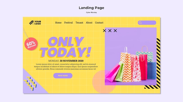 Página de inicio de Cyber Monday