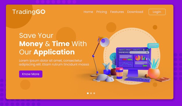 Página de inicio del sitio web de 3D Dashboard
