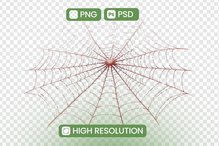 PSD página web com uma teia de aranha e design de web