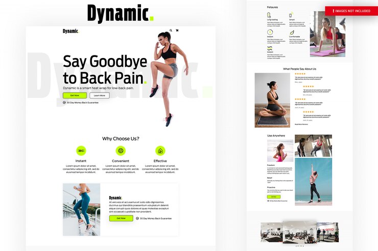 PSD página web de dynamic fitness