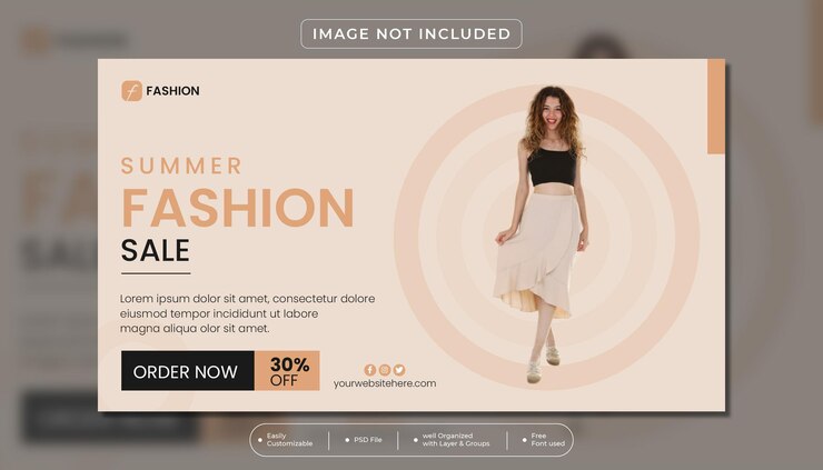 Una página web para una marca de moda de verano