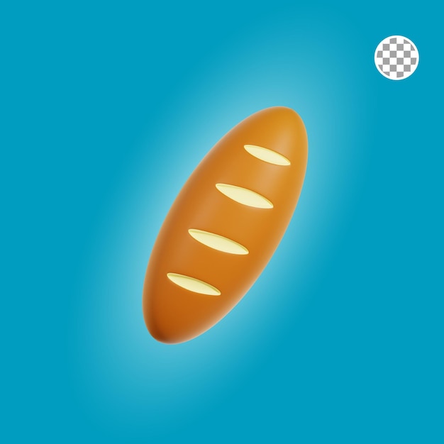 Pagnotta Di Pane Illustrazione 3d