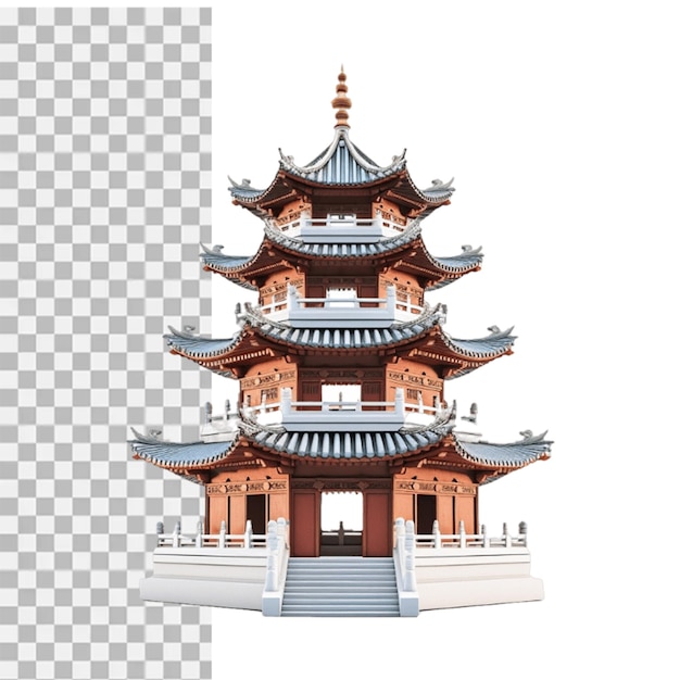 PSD pagoda china de fondo transparente