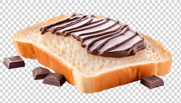 PSD pain au chocolat et à la menthe sur un fond transparent