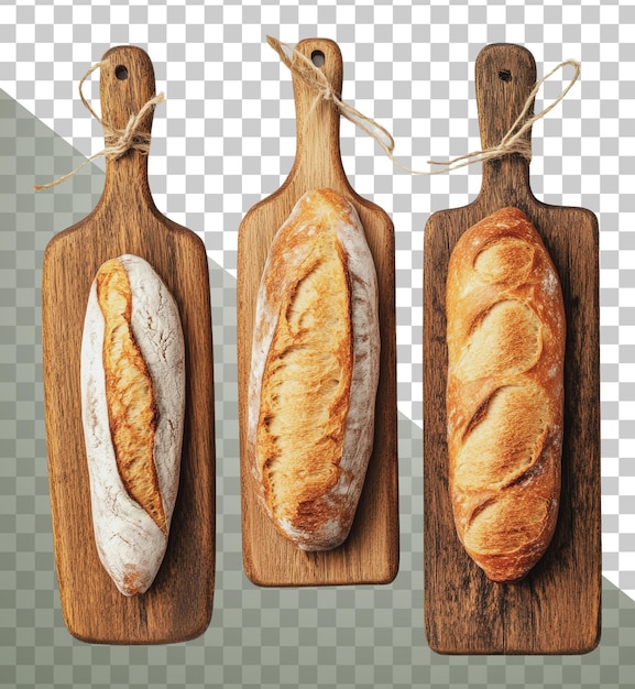Pain frais de Papouasie-Nouvelle-Guinée sur des planches de bois
