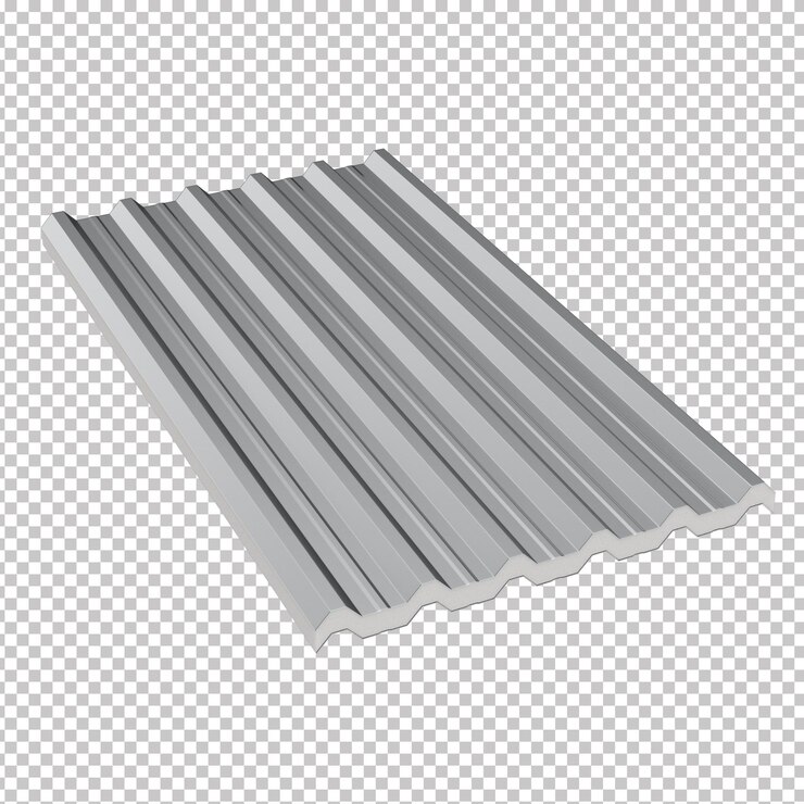 PSD painel de sanduíche termocústico galvanizado 3d com telhado com fundo transparente