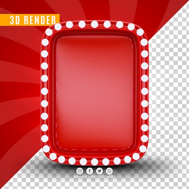 Painel led 3d para composición premium psd