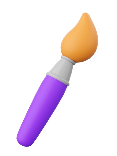 PSD paintbrush 3d-illustrationselemente von schulgeräten