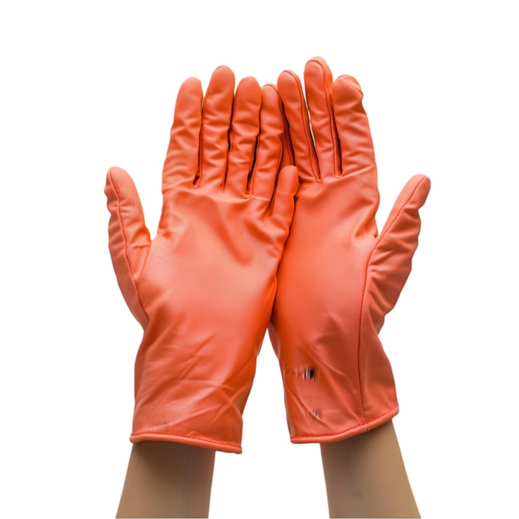 PSD pair of orange safety gloves