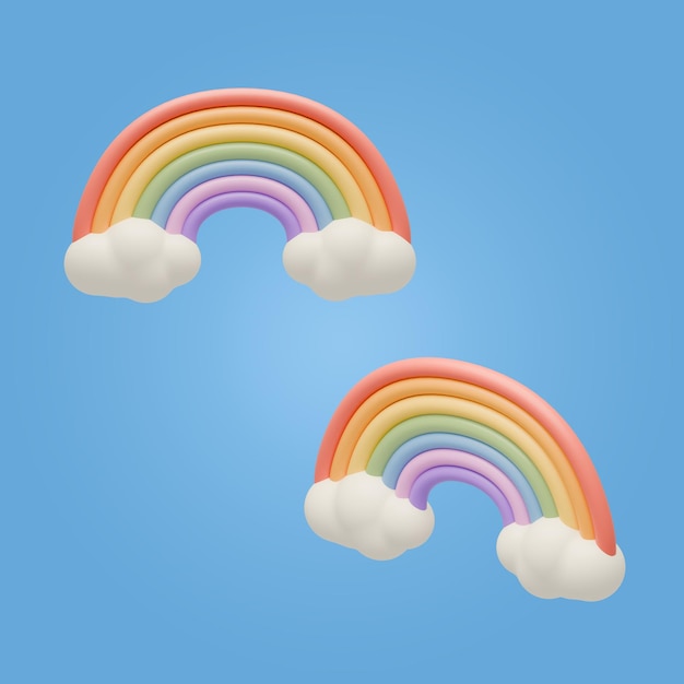 La paire de l'arc-en-ciel