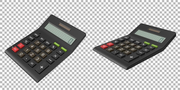 Une paire de calculatrices noires affichant des nombres et des fonctions de base pour les calculs mathématiques