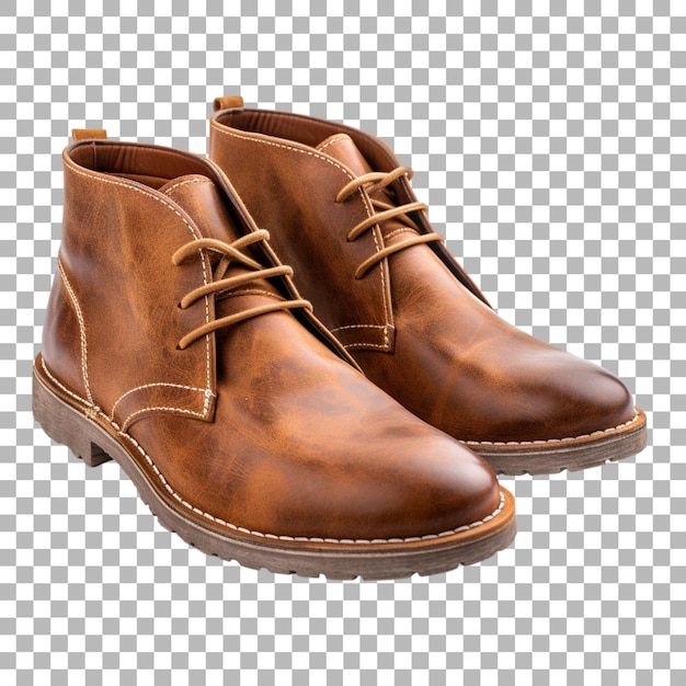 une paire de chaussures en cuir brun avec une semelle brune