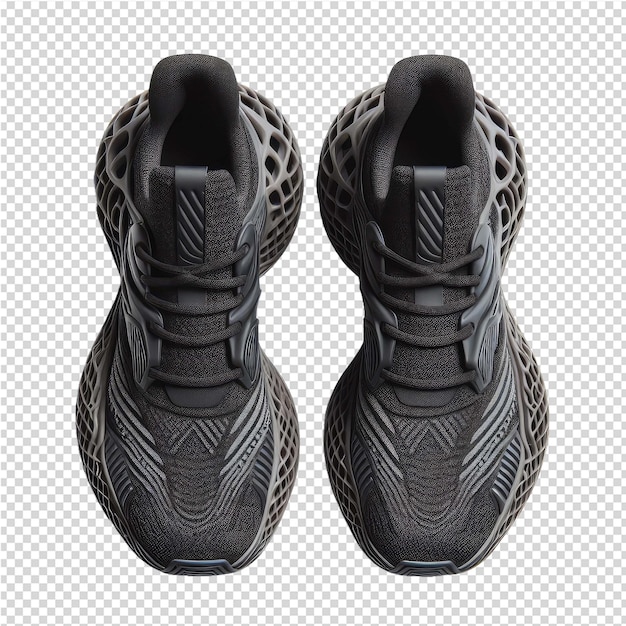 PSD une paire de chaussures noires avec un dessin sur le bas