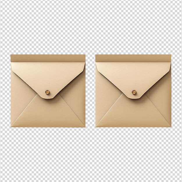 Paire D'enveloppes Isolées Sur Fond Transparent Png