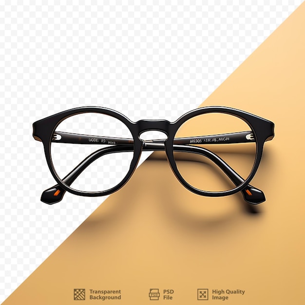 PSD une paire de lunettes avec le mot 