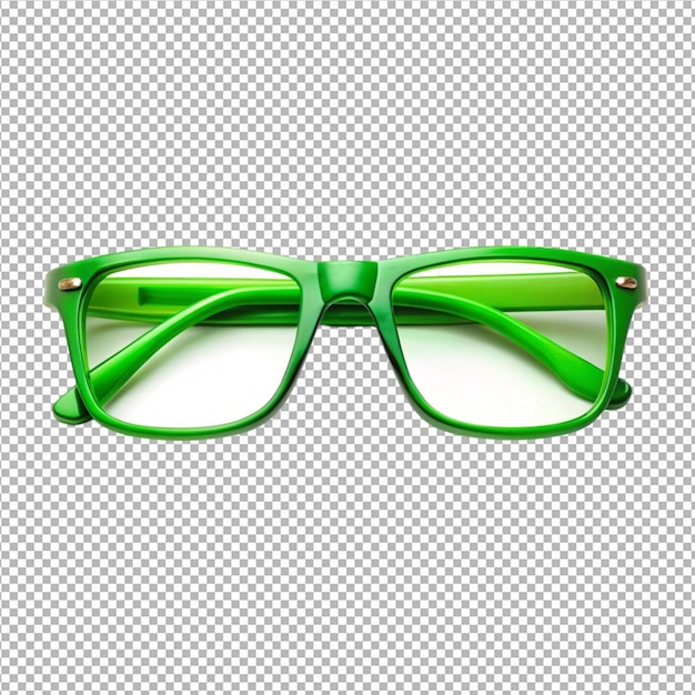 une paire de lunettes vertes avec des cadres verts