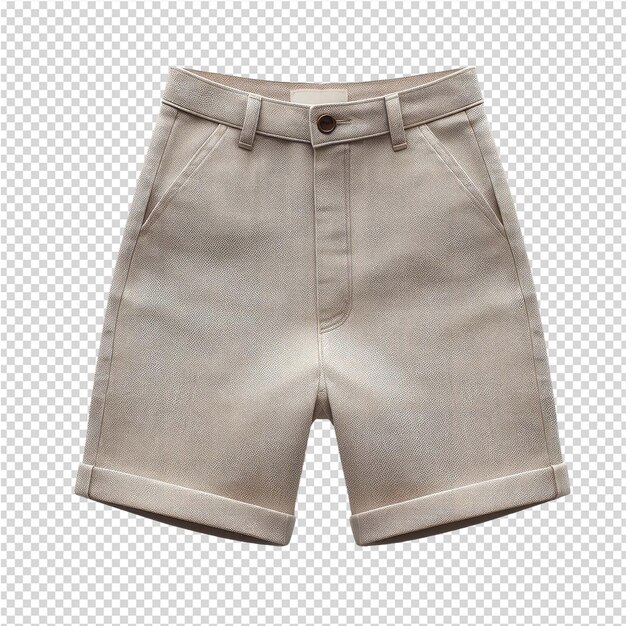 PSD une paire de shorts avec une serrure et un bouton sur le devant