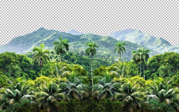 PSD paisagem de floresta tropical png