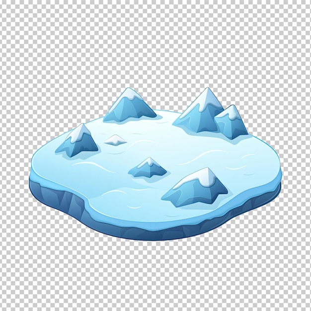 PSD paisagem de inverno com fundo transparente