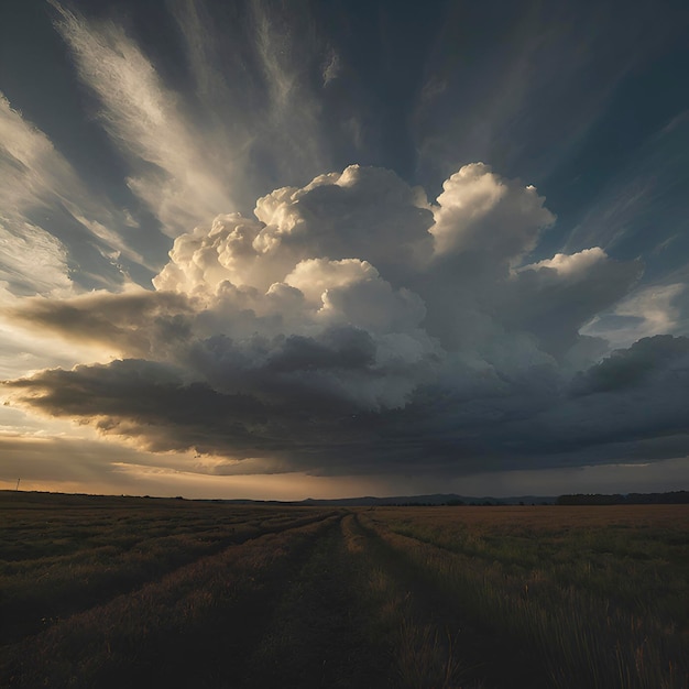 PSD paisagem do céu e das nuvens