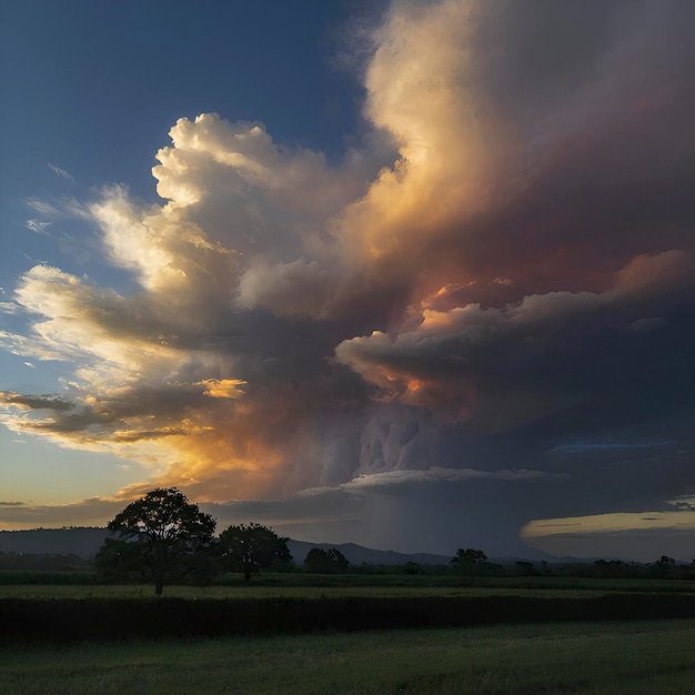 PSD paisagem do céu e das nuvens