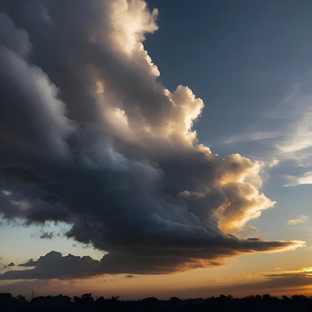 PSD paisagem do céu e das nuvens