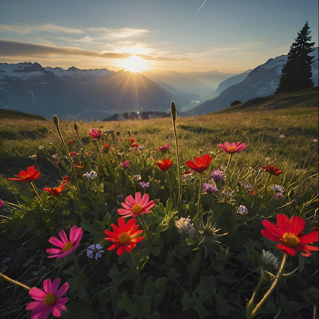 PSD paisagem montanhosa da suíça