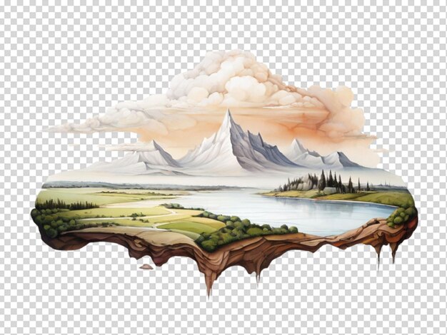 PSD paisagem png