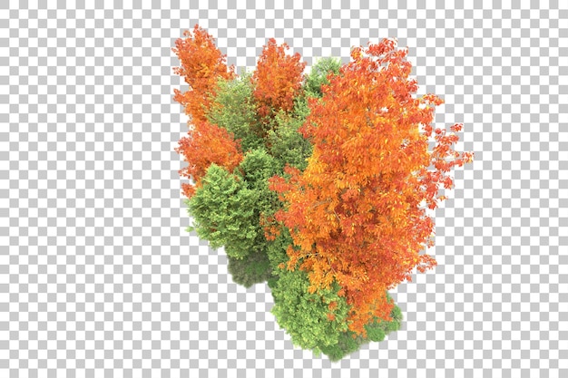 Paisagem verde isolada em fundo transparente ilustração de renderização 3d