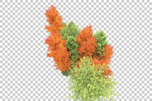 Paisagem verde isolada em fundo transparente ilustração de renderização 3d