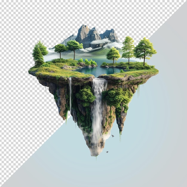 paisaje aislado en fondo blanco