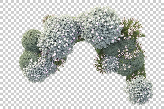 Paisaje aislado en un fondo transparente Ilustración de renderización 3D