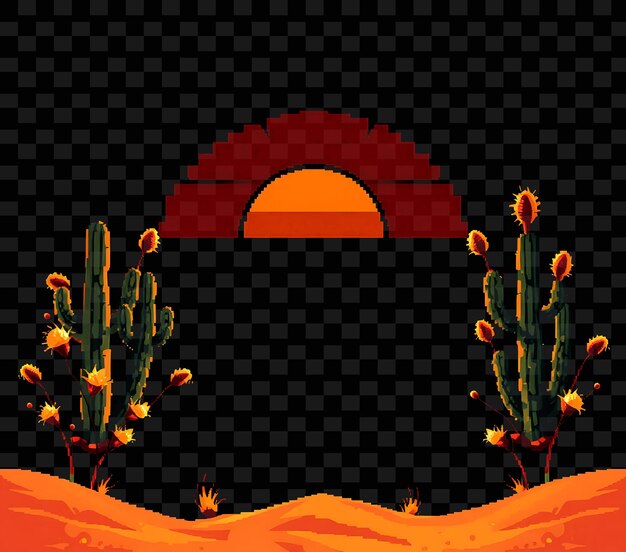un paisaje desértico con cactus cactus y desierto