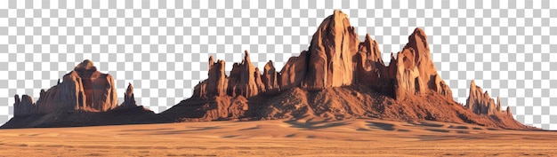 Paisaje desértico sobre un fondo transparente