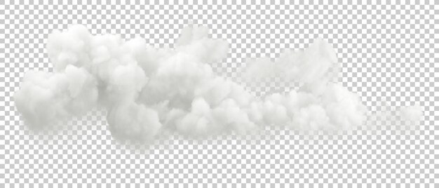 Paisaje de nubes voladoras en fondos transparentes renderizado en 3D png