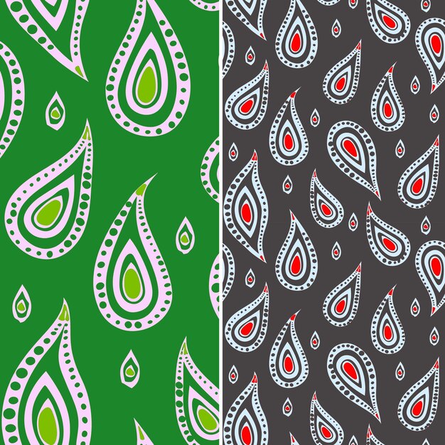 PSD paisley design caractérisé par des motifs en forme de larme et un vecteur géométrique abstrait créatif c