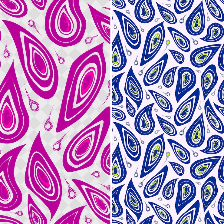PSD paisley design caratterizzato da motivi a forma di goccia e c creative abstract geometric vector